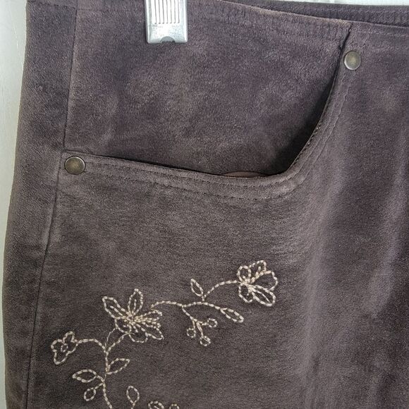 Eddie Bauer Seattle Suede 90s vintage floral skirt size 12 - Picture 3 of 8